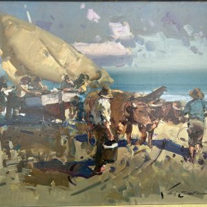 Oxen on the Beach. Valencia