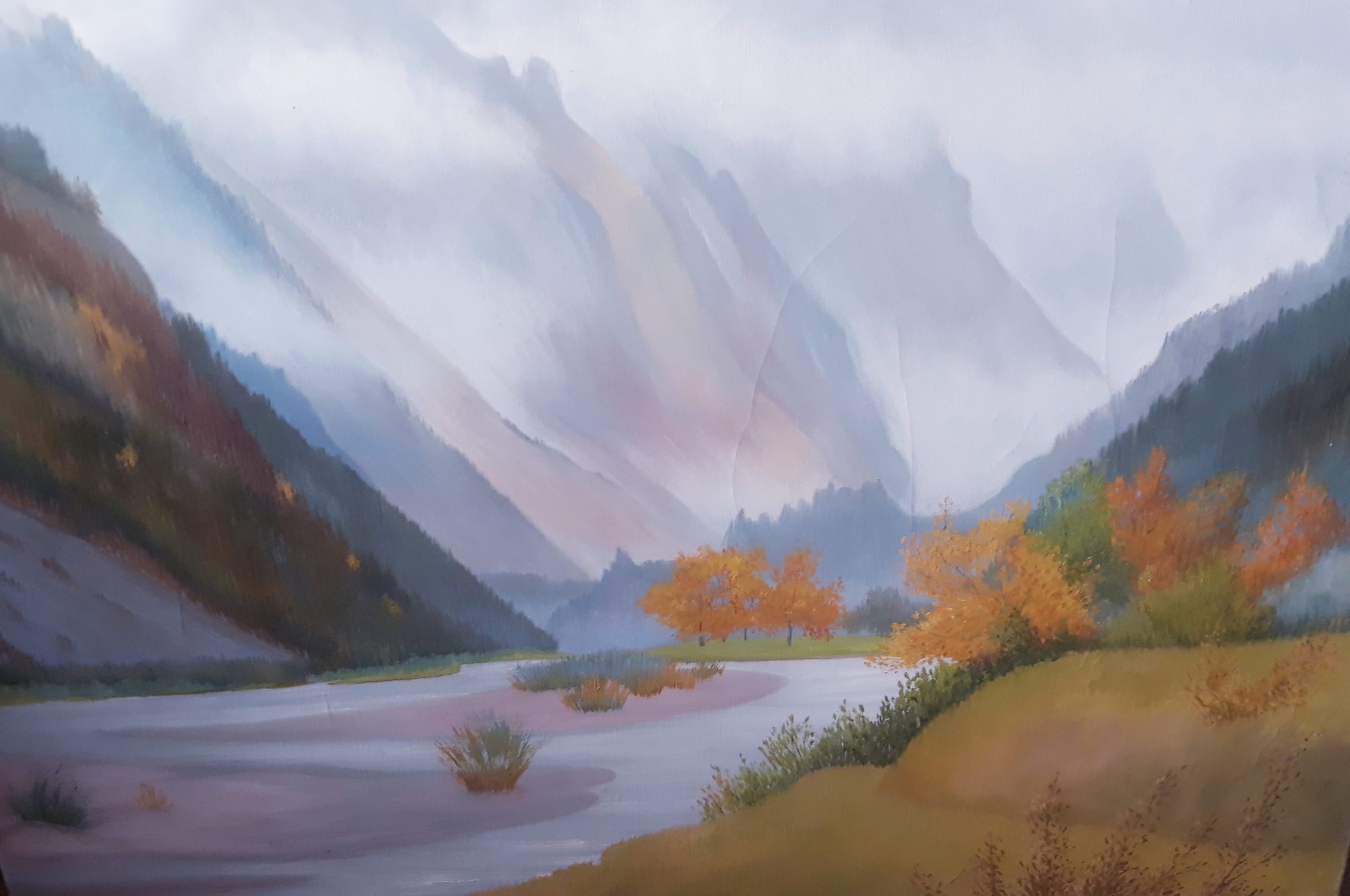 Lanscape with River and Mountains 1 Lanscape with River and Mountains
